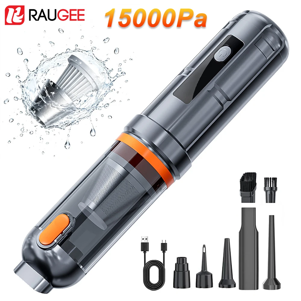 15000PA Car Vacuum Cleaner with Brushless Motor Handheld Vacuum Portable Cordless Compressed Air Duster for Car Home Office Pet