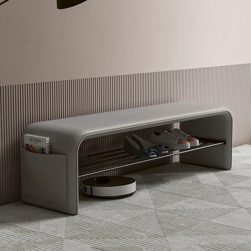 You can sit and wear shoes when you enter the door, the shoe cabinet is integrated into the home