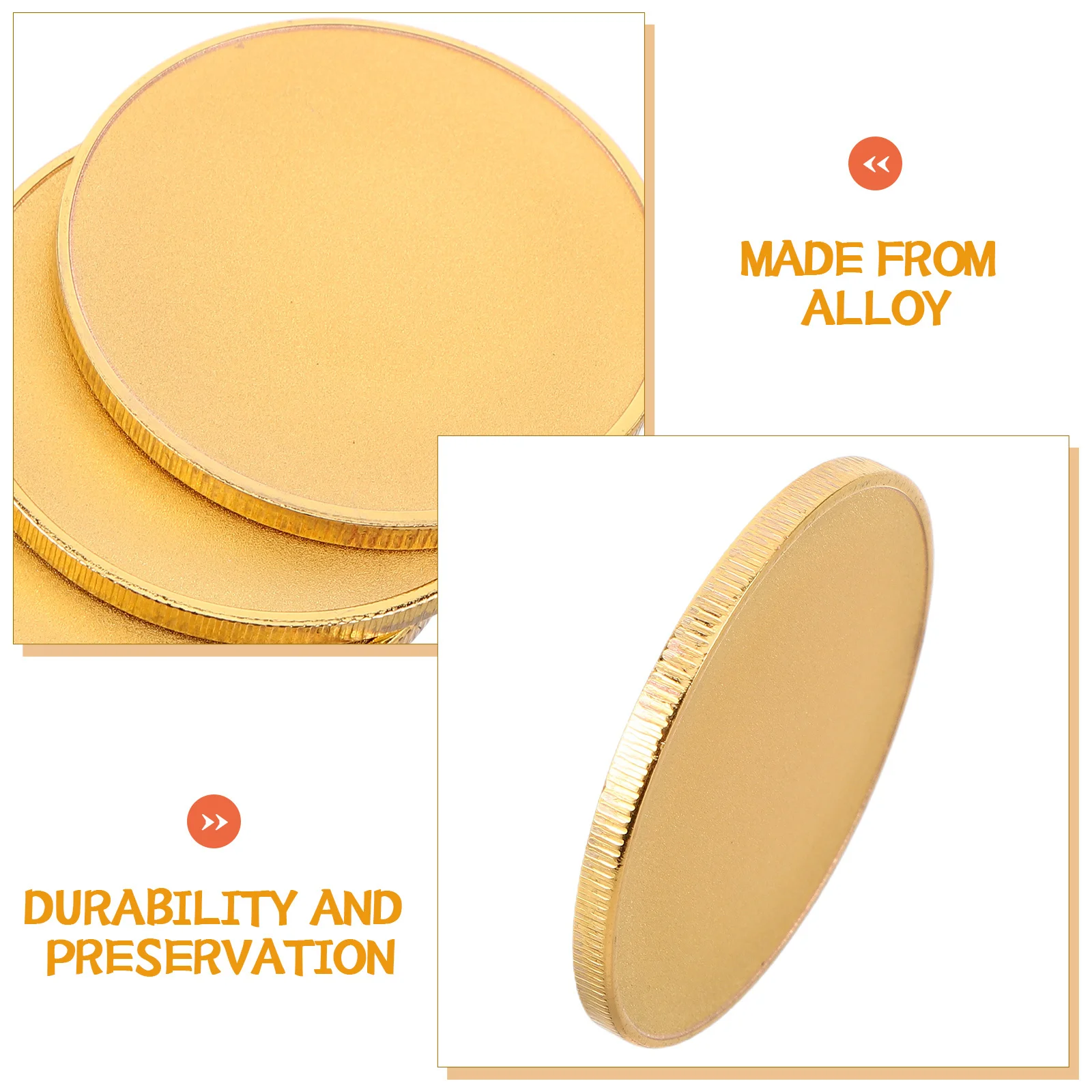 6Pcs Threaded Edge Blank Coin 40mm Alloy Round Engraving Blanks Metal Plaques Laser Engraving Blanks DIY Crafts Supply