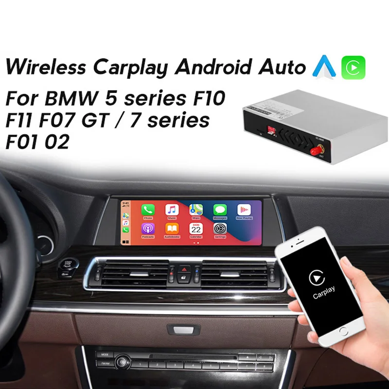 NaviFly OEM Screen Upgrade Wireless CarPlay Android Auto For BMW 5/7 Series F01 F02 F10 F11 GT F07 Car Play Function AI Box