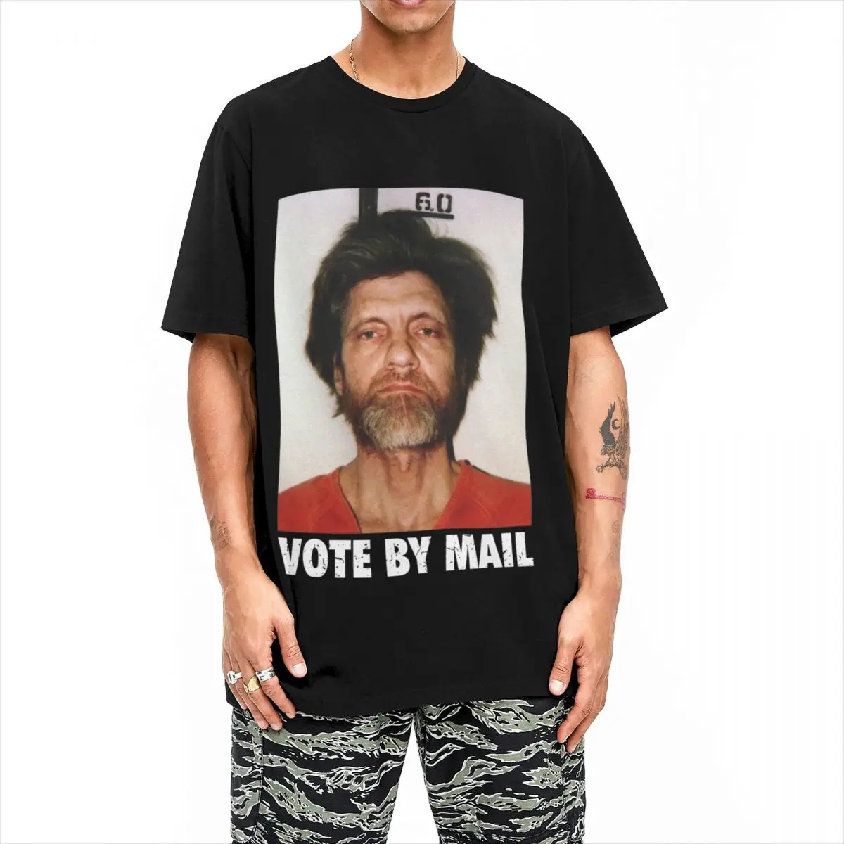 Old Ted Kaczynski T Shirts Men Women's Pure Cotton Vintage T-Shirts O Neck Unabomber Tee Shirt Short Sleeve Tops Summer