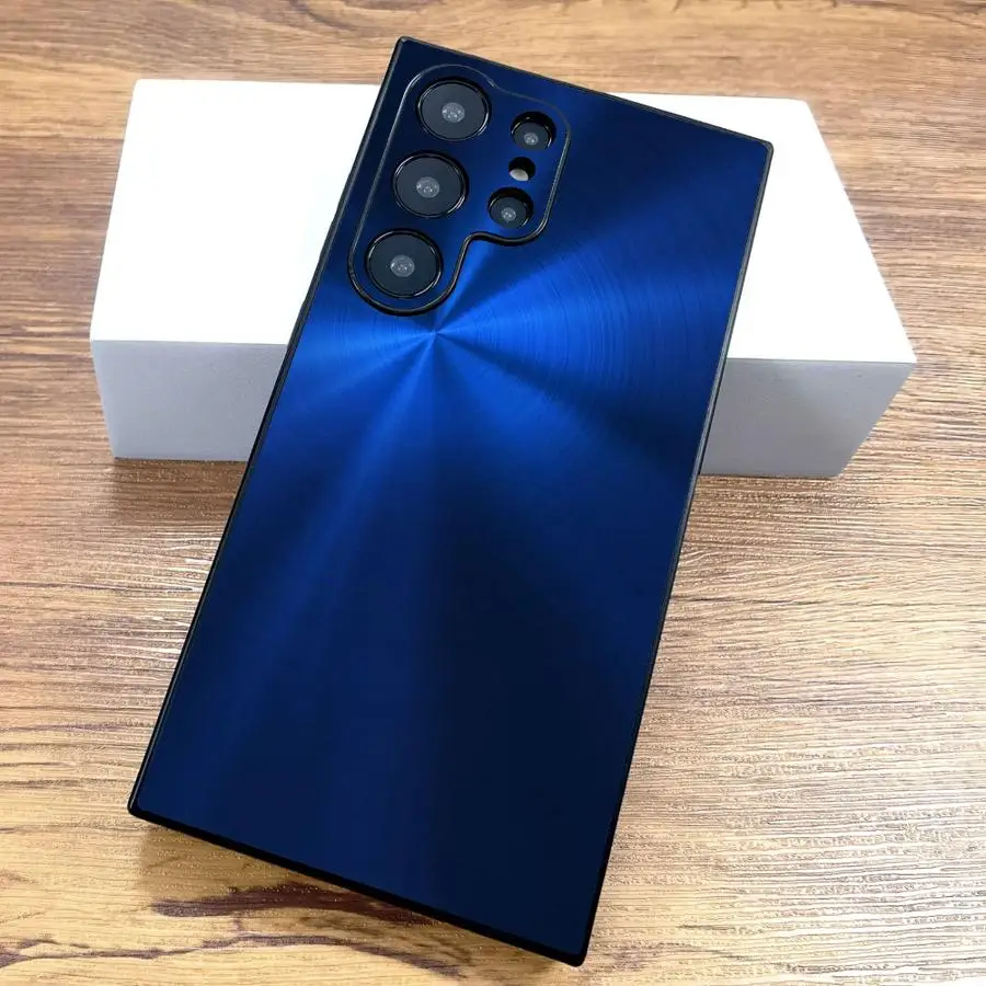 نحى الملمس المعدني الصلب طباعة الأسود لينة غطاء الهاتف حقيبة لهاتف سامسونج غالاكسي S23 الترا S25 حافة S21 FE S24 زائد S20 #3