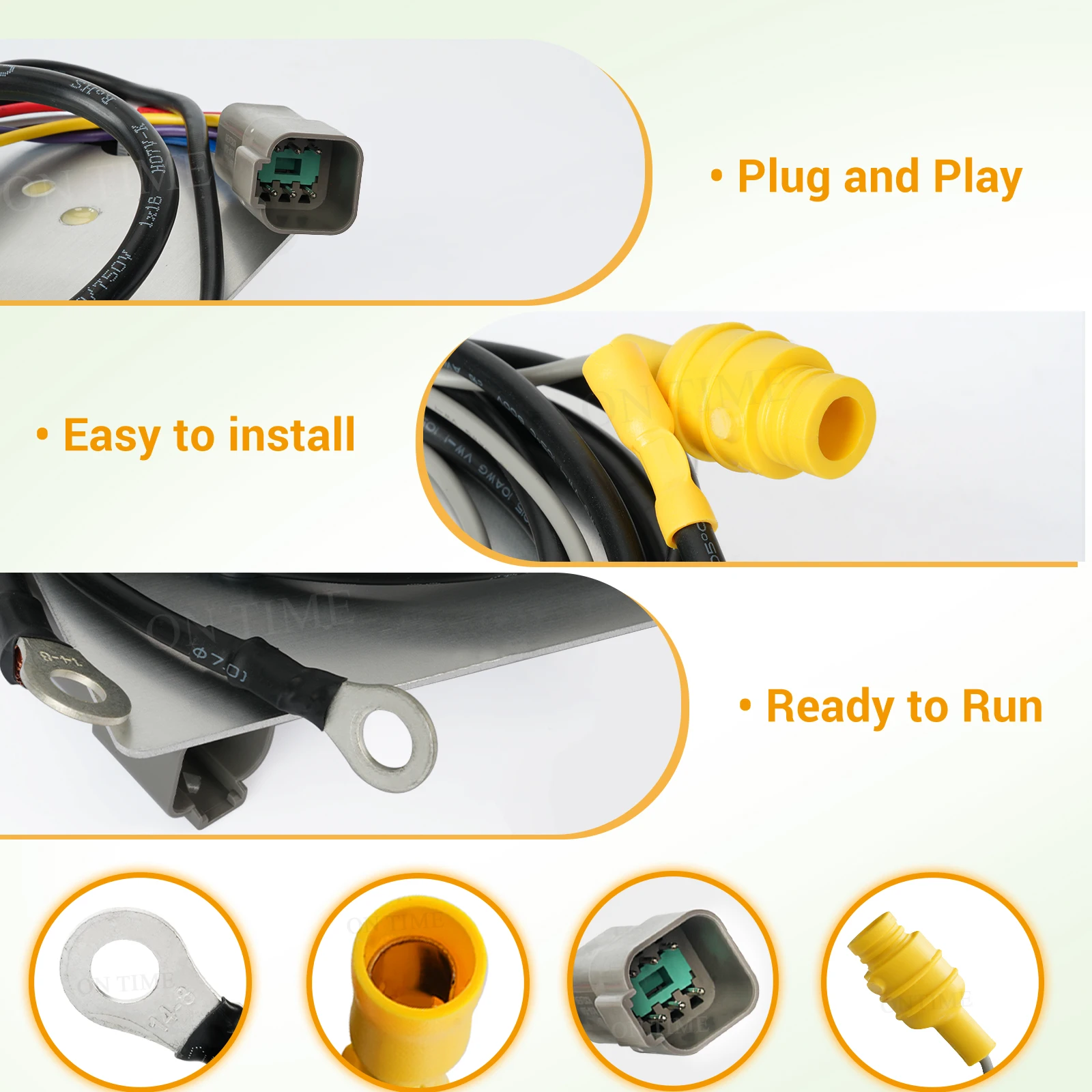 Golf Cart On Board Computer OBC with Square 6-pin Plug For Club Car DS Electric 48v Regen II， 101909902 103697201 AM1229201