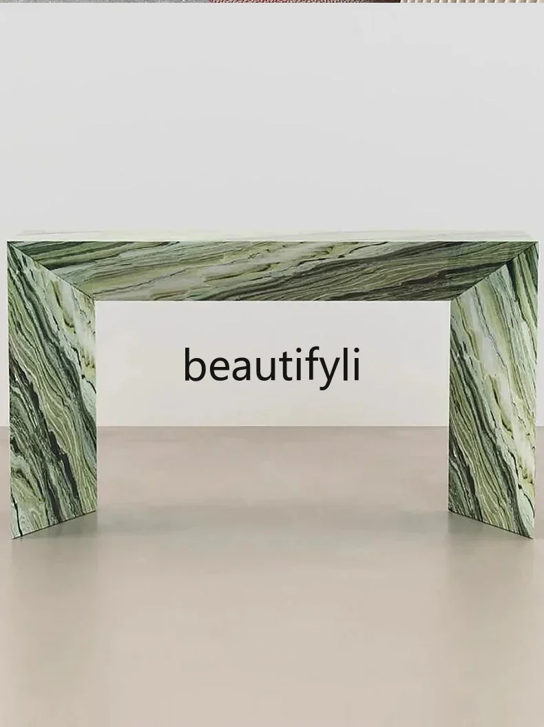 

ls 27Marble retro minimalist entrance table light luxury ultra-narrow simple modern