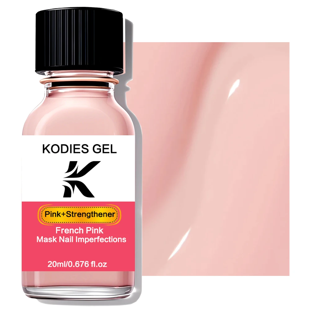 كوديس جل 20 مللي مقوي الأظافر الوردي الطبيعي طلاء نمو الأظافر التجفيف السريع يحمي رقيقة لينة الأظافر إصلاح تصلب قاعدة النفط