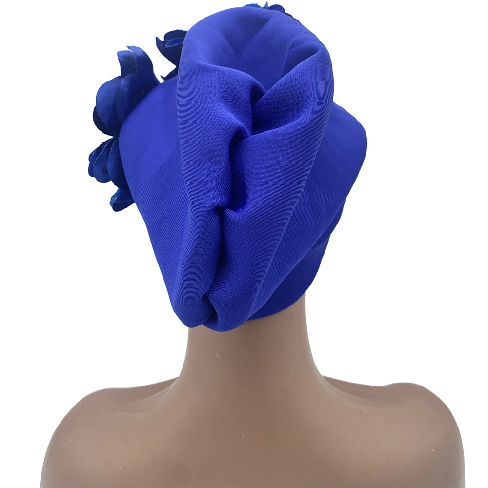 Turbante de flores con lentejuelas para Mujer, gorro Africano Femenino, pañuelo para la cabeza, gorro para fiesta, 2023