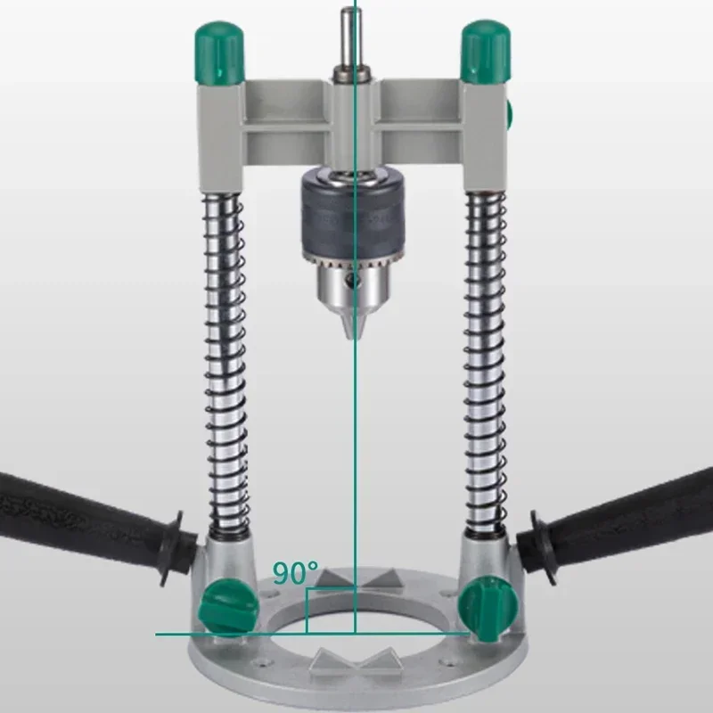 

New 90 Angle Adjustable Drill Guide Rotary Electric Stand Attachment With Drill Chuck Mini Woodworking Bench Drill Stand