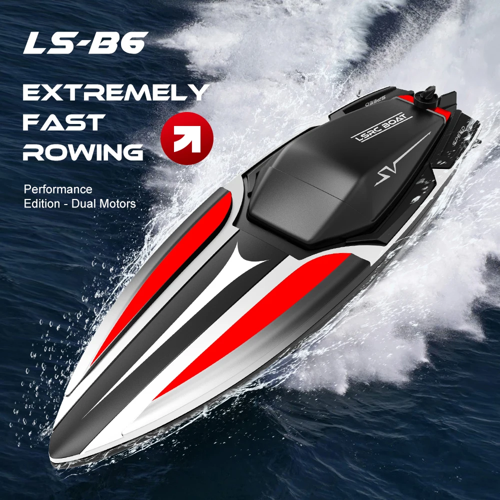 RC Racing High-speed Speedboat Water Kids Toys Rowing Double Propeller High-horsepower Summer Outdoor Remote Control Boat Game