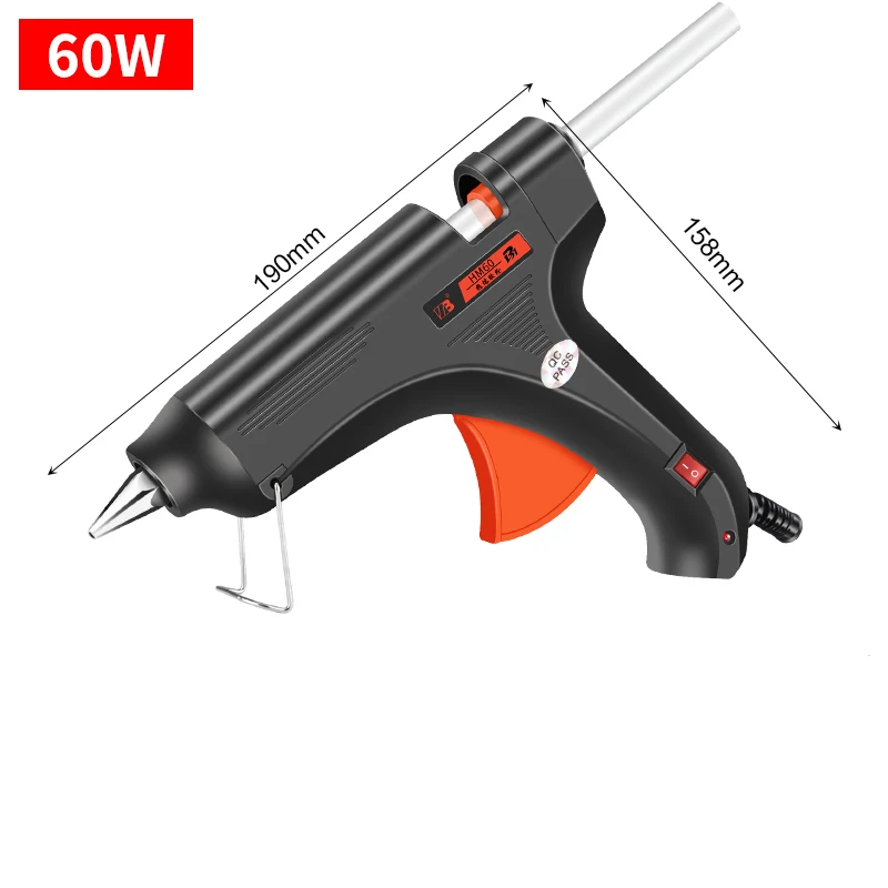 HB-HM60 Mini Hot Melt Glue Gun 20W-150W DIY Home Repair Tools Electric Heat Hot Melt Glue Gun With 10pcs 7mm/11mm Glue Stick