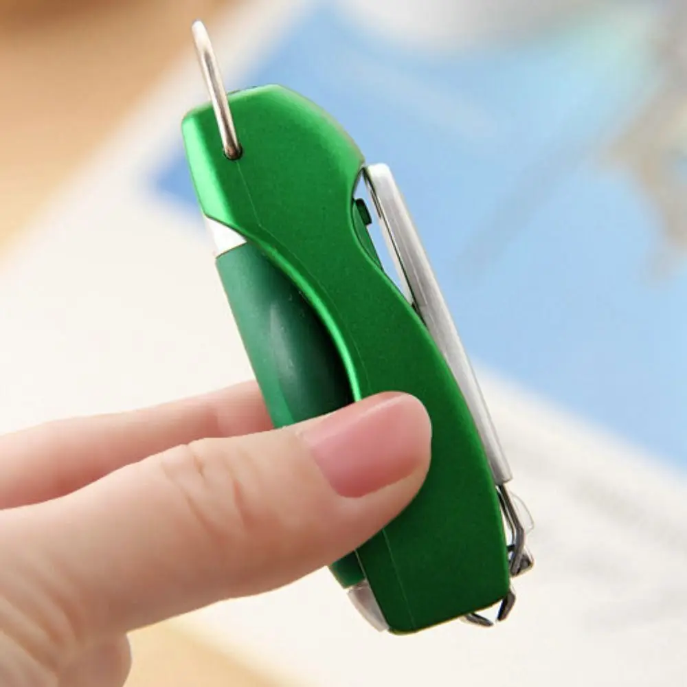 Multifunctional Nail Clipper Ballpoint Pen 0.7 Blue Refill Keychain Pen Portable Foldable ABS Ballpoint Pen Creative Stationery