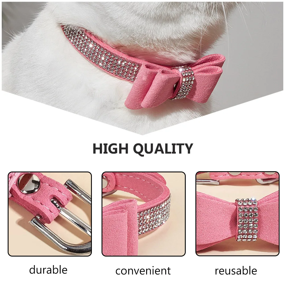 

1 set 1 Set Rhinestone Dog Collar Adjustable Microfiber Pet Collar For Large Dog Outdoor Hiking Running Training Heavy Duty