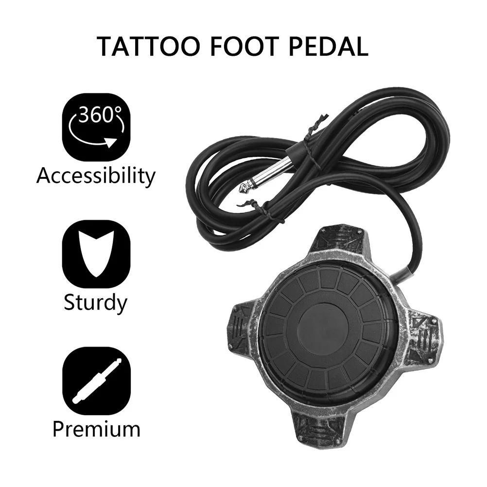 

Tattoos Foot Pedal 360 Degree Rotation No Dead Angle High Conductivity Copper Wire Electroplated Aluminum Alloy Pedal for Tattoo