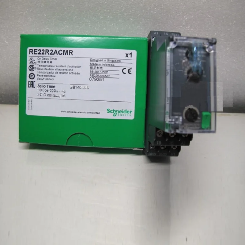 Schneider Electric Timer Relays Modular timing relays with diagnostic button and dial pointer, relay output, width 22.5 mm RE22