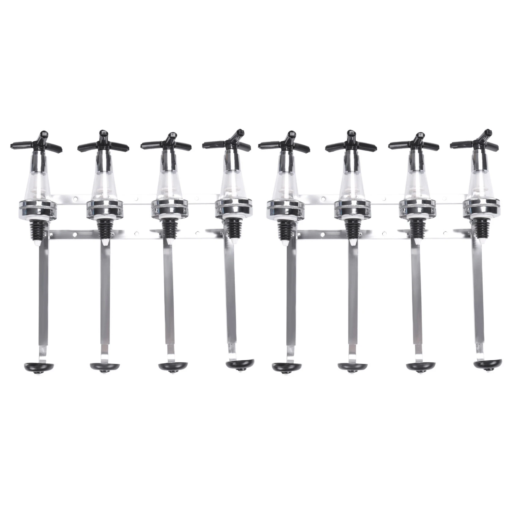 ABSE-2X 4 Bottle Stand Optic Dispenser Drinks Wine Spirits Steel Bar Butler Wall Mounted