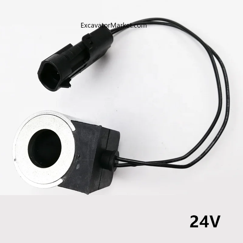 For Sany SY70 75 Yuchai 60 65 85 135 pilot rotating solenoid valve coil valve core excavator accessories high quality