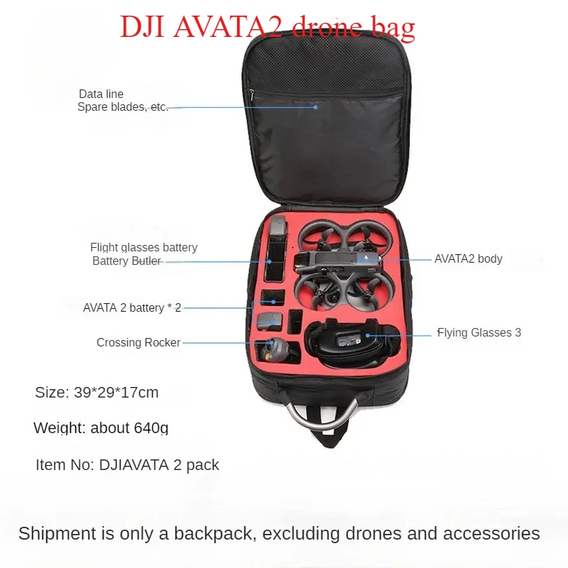 

Suitable for DJI AVATA 2 Drone Aerial Photography Accessories Kit, Waterproof Backpack, Hand-held Bag Case Carry Case Hard Box