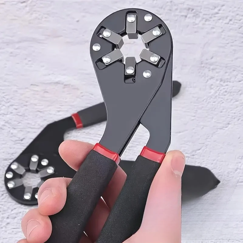 Automatic Adjustable Wrench External Hexagon Multifunction Key Magic Flex Head Pipeline Universal Hex Spanner Hand Tool 