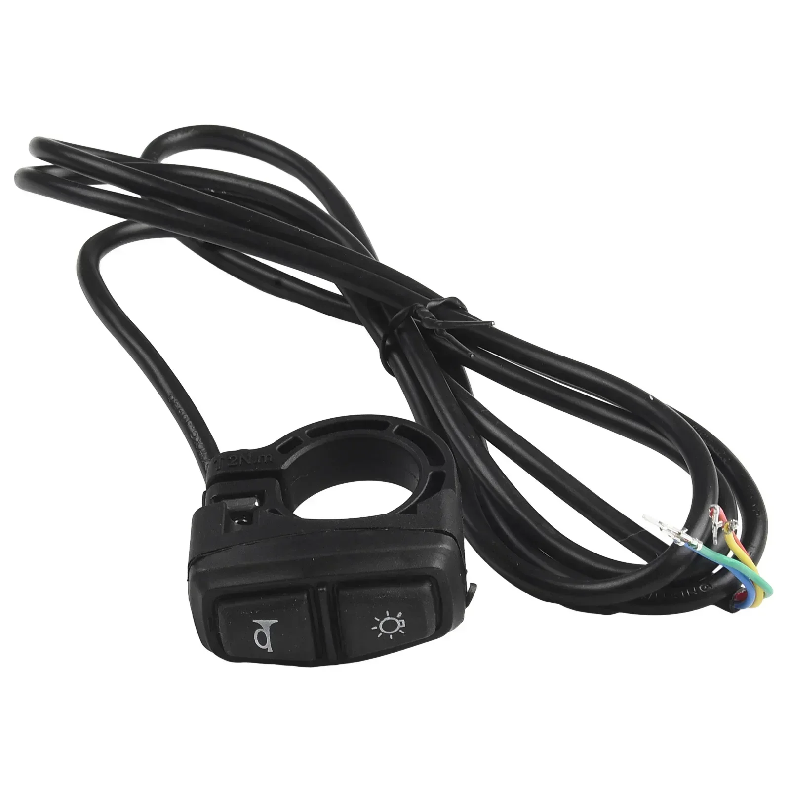 12V-72V Electric Bike 2 In 1 Black Switch Scooter Waterproof Lamp Headlight Horn DK226 2IN1 Switch Bicycle Supplies