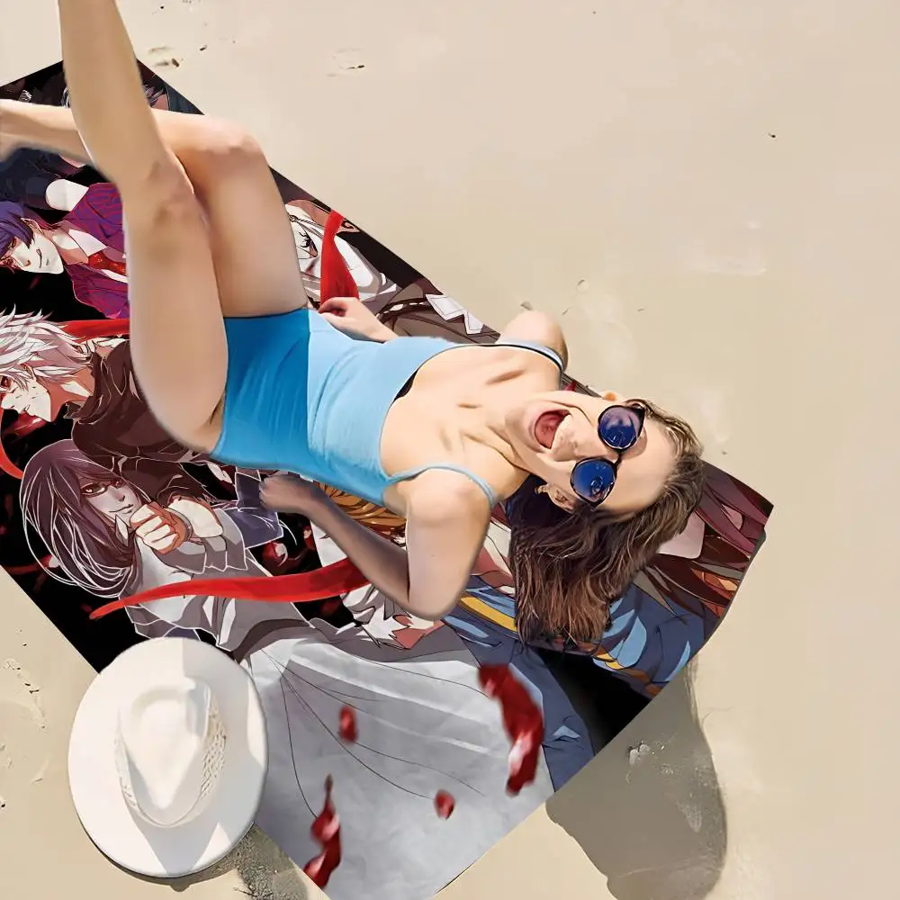 Anime T-tokyo Ghoul Microfiber Printed Beach Towel Mountain Climbing Yoga Beach Swimming Running Absorbent Soft Towel