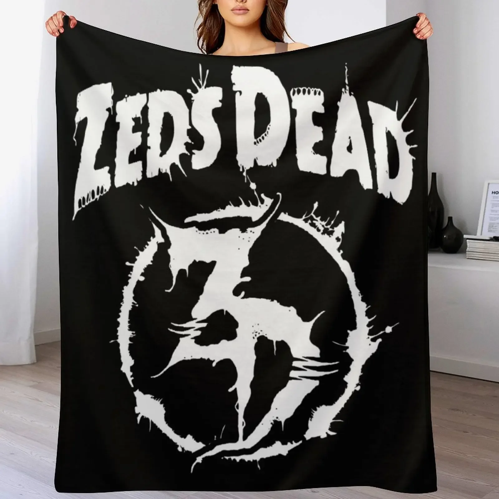 

Zeds Dead Throw Blanket Furry Kid'S Thermals For Travel Flannel Fabric Blankets