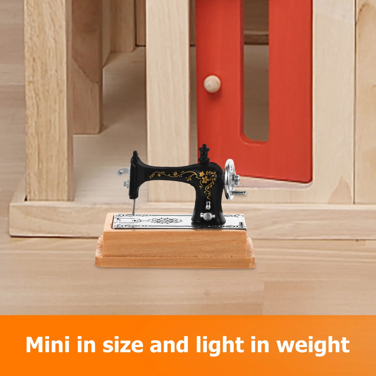 

Mini Sewing Machine for Mini House Vintage Style Decoration Micro Landscaping Miniature Furniture Small Accessory