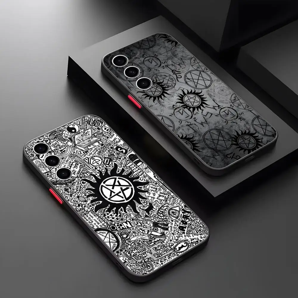 Supernatural Phone Case Matte Transparent For Samsung S21 S22 FE S23 S24 Plus S25 Ultra Back Cover
