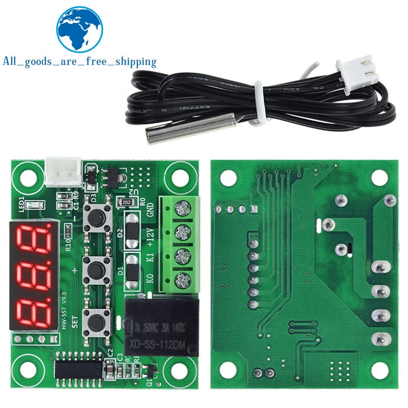 1PCS W1209 DC 12V heat cool temp thermostat temperature control switch temperature controller thermometer thermo controller