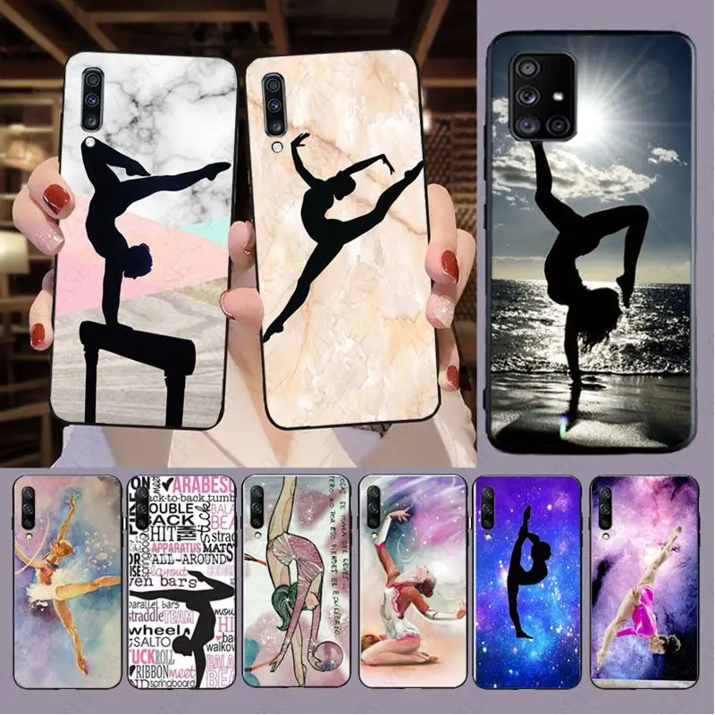 I Love Gymnastics sports Phone Cover funda For Samsung Galaxy A24 A52S A73 A14 A23 A21S A13 A53 A32 A22 A34 A41 A42 A33 A40 Case