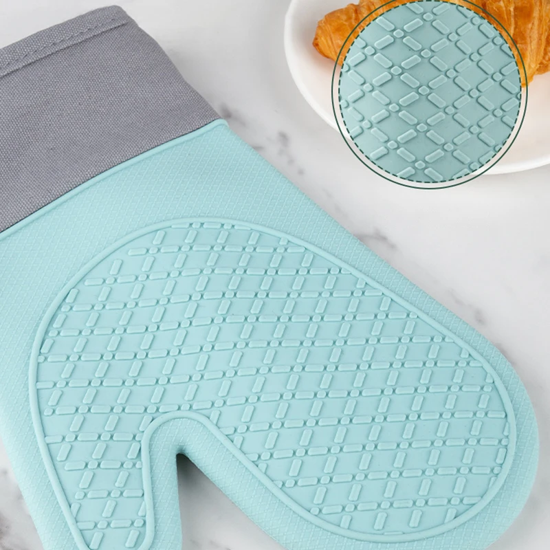 1 قطعة جديد لطيف سيليكون المطبخ واحد فرن قفاز قفازات العزل مقاومة للحرارة فرن الميكروويف قفاز الخبز أدوات المائدة في الهواء الطلق #4