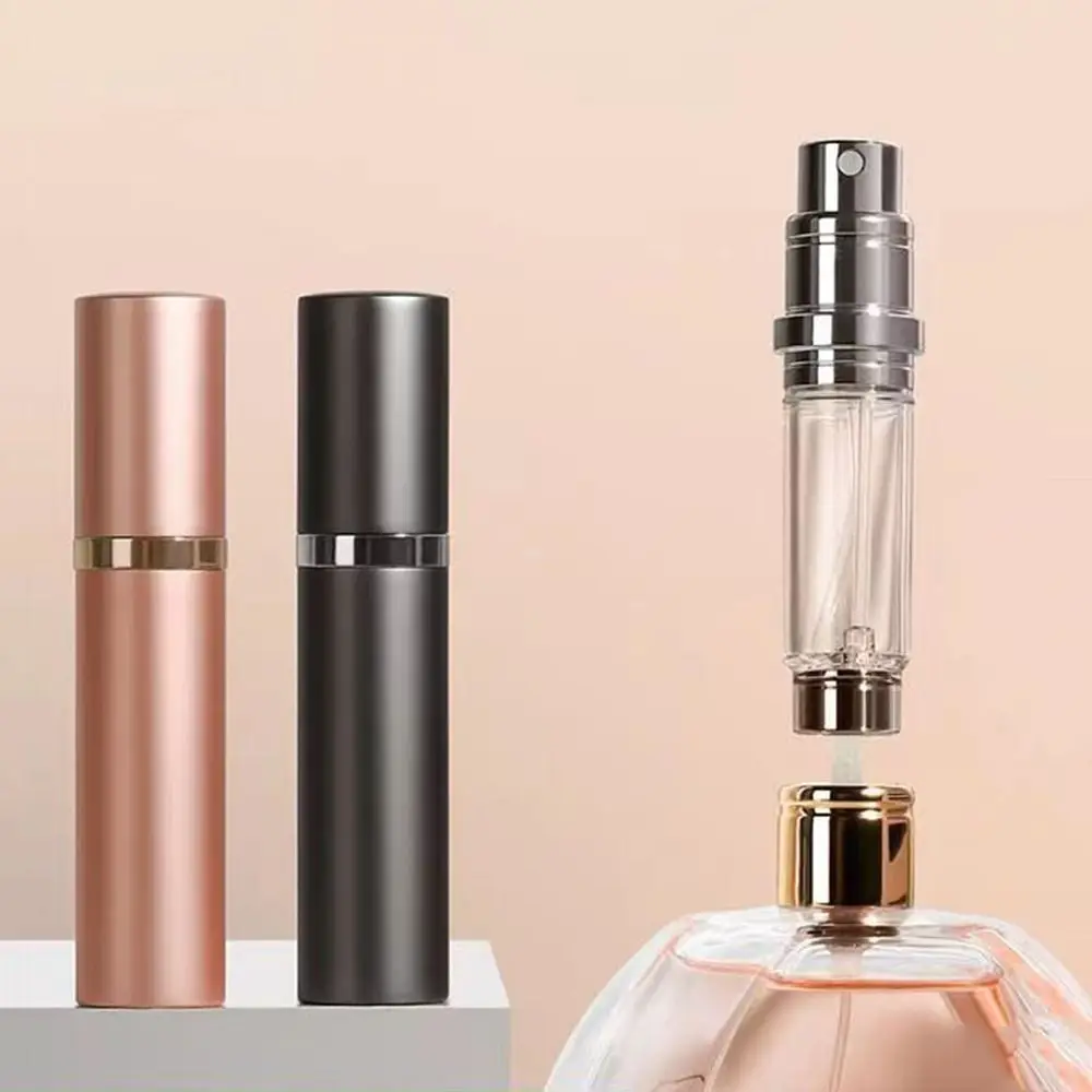 Simple Portable 5ml Mini Bottom Filling Perfume Bottle Luxury Self-pumping Refillable Bottle Travel Perfume Atomizer