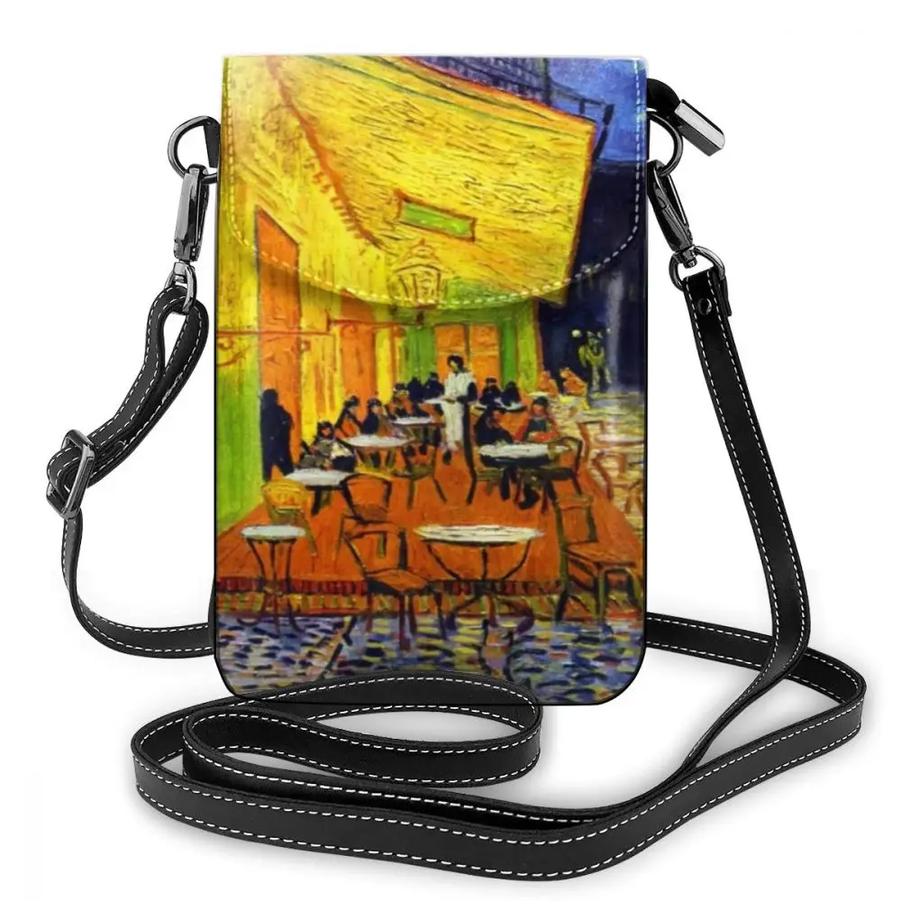 Van Gogh Shoulder Bag The Starry Night Van Gogh Leather Bag Print Shopping Women Bags Womens Trending Slim Student Purse