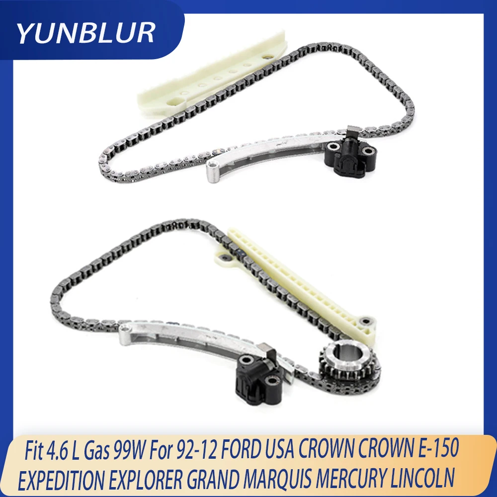 Kit de corrente de distribuição do motor, adequado para 4.6 l, gás 99w, para 92-12 ford coroa coroa E-150 expedição explorer grand marquis mercure lincoln