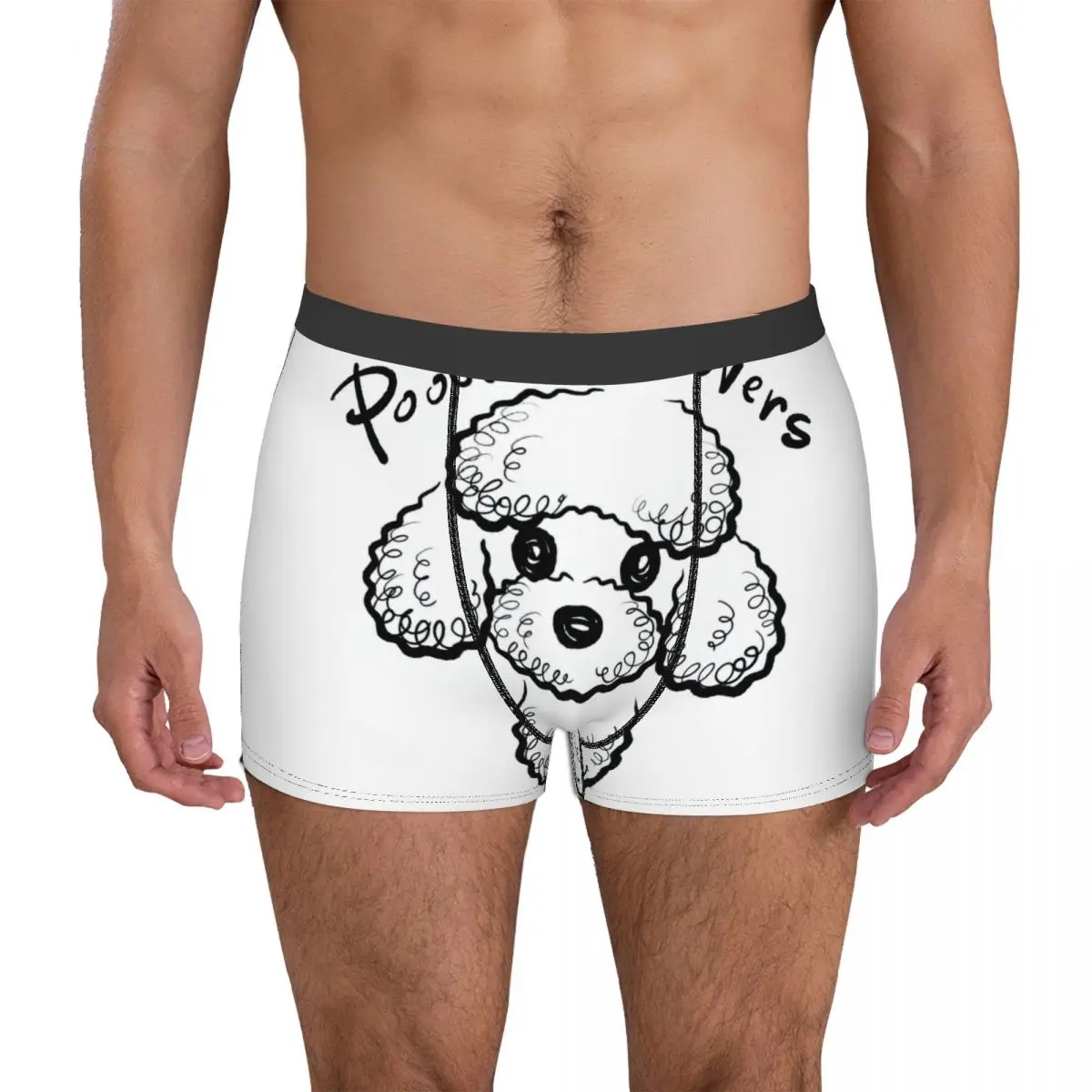 

Poodle Underpants Breathbale Panties Male Underwear Print Shorts Boxer Briefs