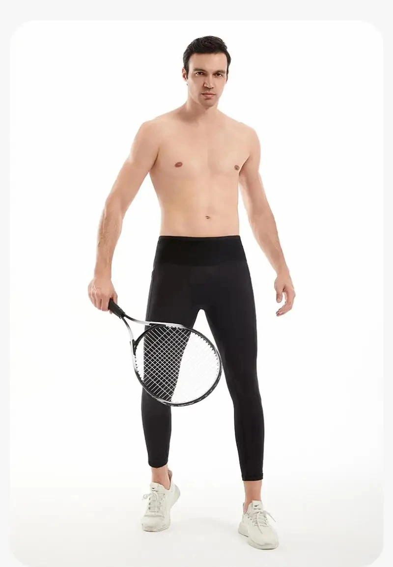 Herren-Kompressions-Laufhose, Radfahren, lange Leggings, Outdoor-Sport, Basketball, Fitness, Jungs, Fitnessstudio, Reiten, Wandern, Strumpfhosen, 6 Taschen – Detail 16