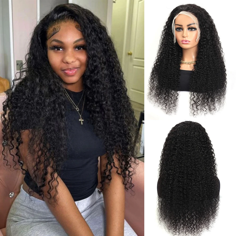 13x4 Curly Wave Lace Front Wigs Human Hair Wigs Pre Plucked 180 Density Lace Frontal Wigs Human Hair for Women