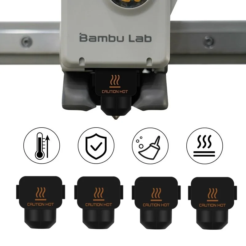 ES-3D Printer Parts Bambu lab A1 Silicone Socks For Bambu lab A1 mini Hotend Heat Block Insulation Case Cover 3PCS/5PCS