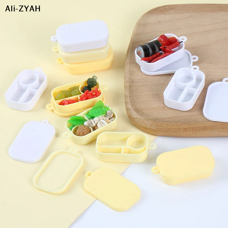 【AH】3-teiliges Miniatur-Puppenhaus-Lunchbox-Set, Puppenhaus-Küchen-Dekor-Zubehör, Puppenhaus-Szenen-Spielzeug