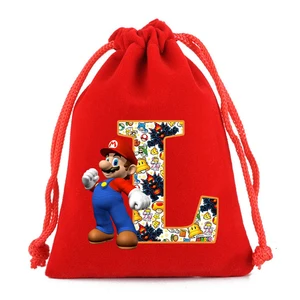 Túi dây rút sang trọng Super Mario Bros cho trẻ em, túi hoạt hình, túi lưu trữ in, túi du lịch nam 10 Túi bán hàng chính Super Mario - 3