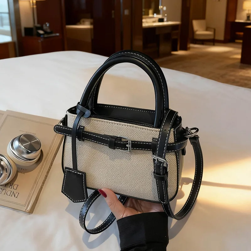 حقيبة يد عصرية جديدة لعام 2025 للنساء، محفظة كتف كلاسيكية ذات سعة كبيرة من الجلد الطبيعي متعددة الاتجاهات، حقيبة عمل أنيقة عتيقة #3