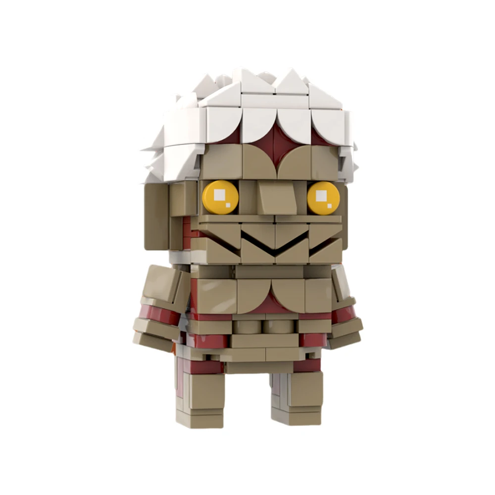 

Gobricks MOC Attack On Titan Brickheadz Building Blocks Cartoon Action Figures Armored Titan Bricks Assemble Toys Children Gifts