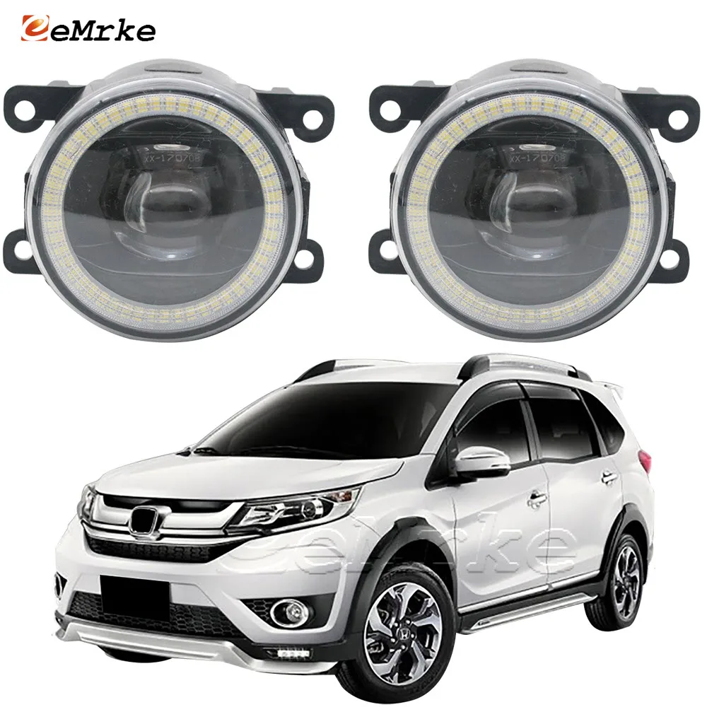 

Led Angel Eyes DRL for Honda BR-V BR V BRV 2016 2017 2018 2019 2020 Fog Lights Assembly 15W Ptf Headlamp with Lens Accessories