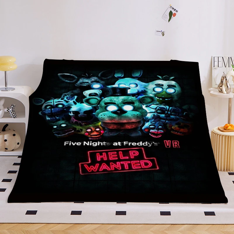 Sofa Blankets for Winter A-Fives A-Nights at A-Freddy´s Warm Fleece Camping Custom Bed Fluffy Soft Blankets Microfiber Bedding