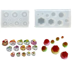 DIY Mini Pudding und Vogel Epoxidharz Form Lebensmittel spielen Miniatur Quetschform Epoxidharz Form UV-Harz Formen