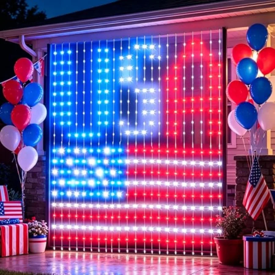 

Smart Curtain Lights, 400LED 6.6FT x 6.6FT Color Changing Valentine's Day Christmas Lights with Remote and APP, Dynamic DIY Fai