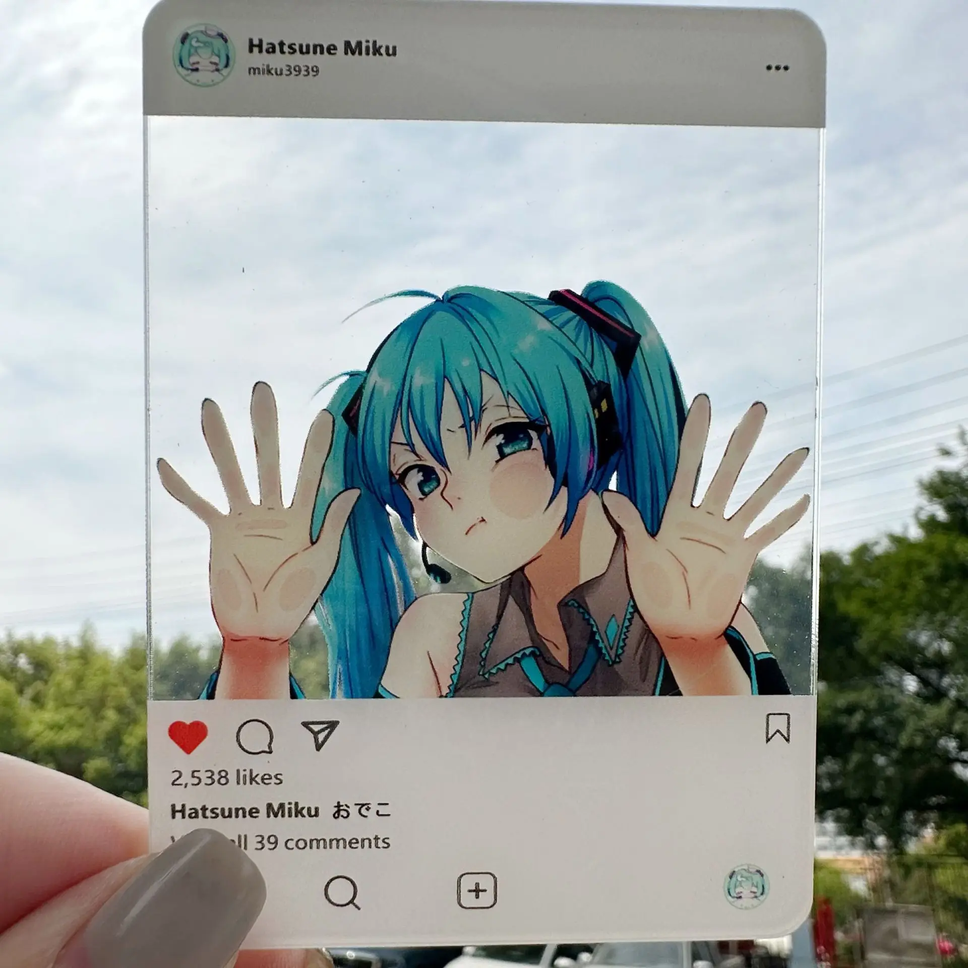 Multiple styles Anime Hatsune Miku Q Version kawaii Acrylic transparent card Model Desk Decor doll Toy Collect Gifts