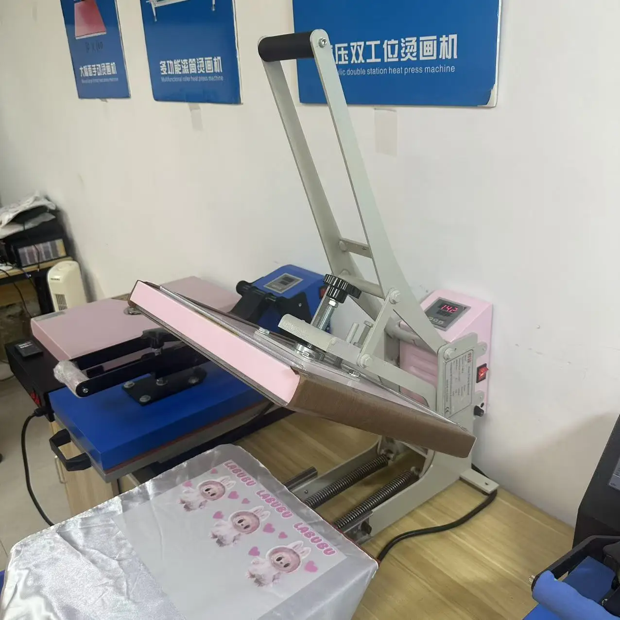 38x38cm Manual Heat Press 15x15 Inch Flatbed T Shirt Printing Machine Sublimation Transfer for DIY Small Business Home Use
