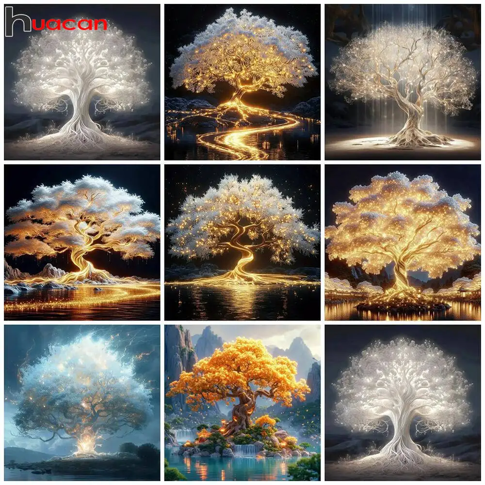 Huacan Diamant Malerei Set Tai Chi Sonnenblume volle quadratische runde Mosaik Stickerei Yin Yang Landschaft Wohnkultur