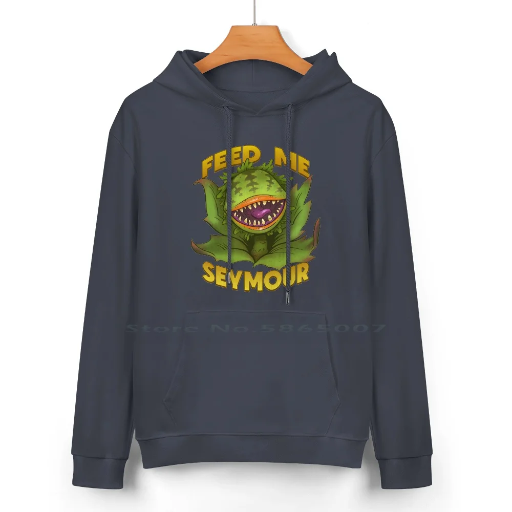 Big Bad Mother Pure Cotton Hoodie Sweater 24 Colors Little Shop Of Horrors 1980s Plant Nostalgia Audrey Ii 80s Movies Feed Me