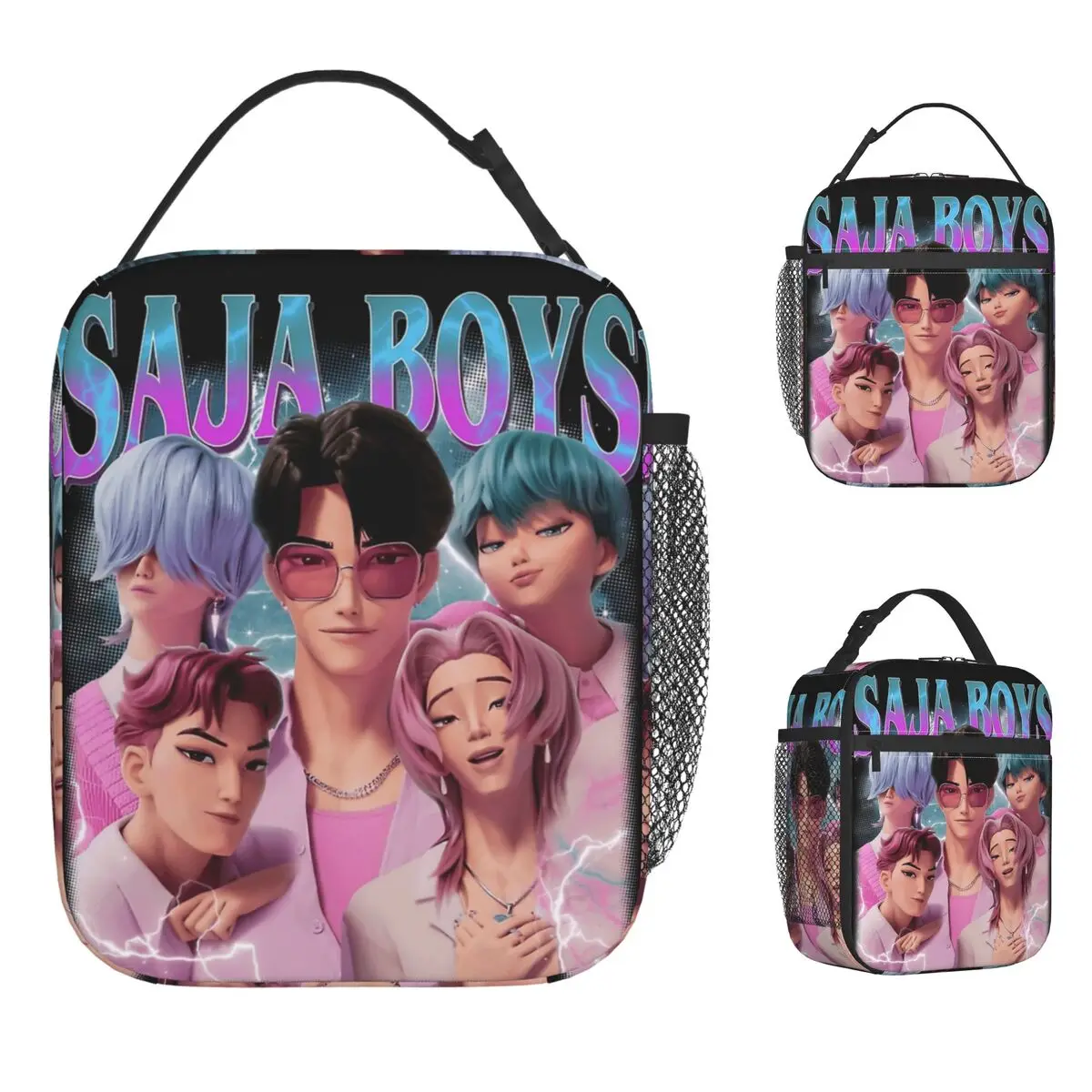 

Saja Boys Band Kpop Demon Hunters Funny Film Lunch Bag Casual Lunch Box Travel Thermal Tote Handbags For Women Design Cooler Bag