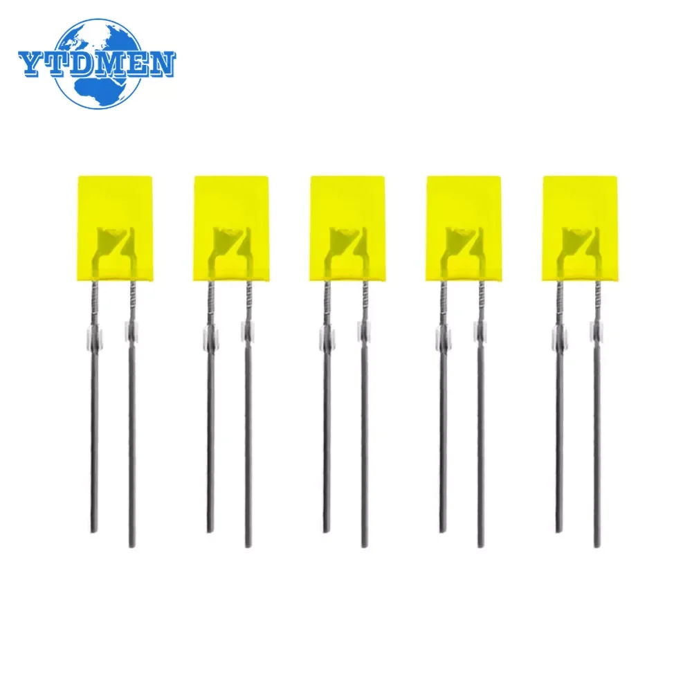 100/200pcs LED Light-emitting Diode 2*5*7mm Square LED Diode Red Yellow Green Blue White Diodes for DIY Electronic
